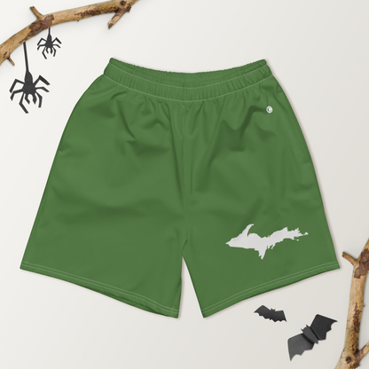 Michigan Upper Peninsula Athletic Shorts (w/ UP USA Flag) | Men's - Pine Green