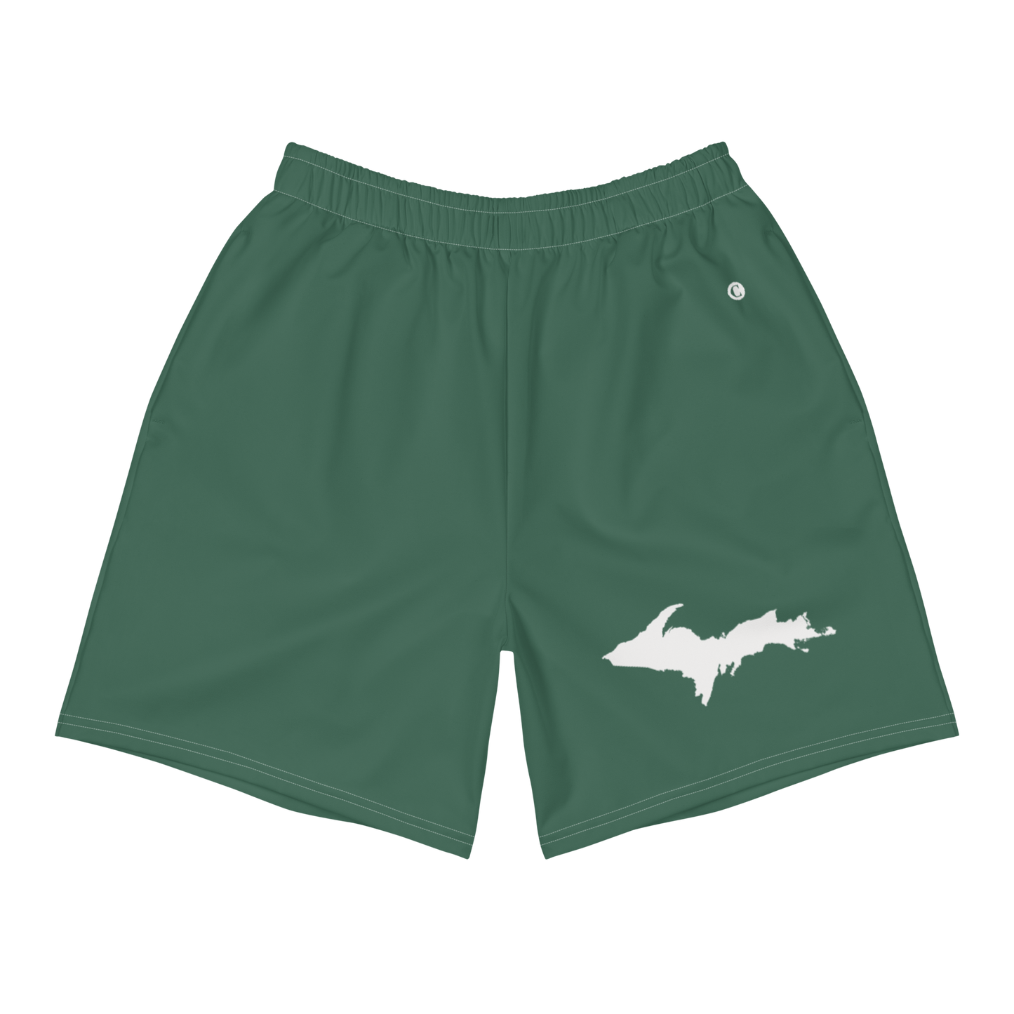 Michigan Upper Peninsula Athletic Shorts (w/ UP USA Flag) | Men's - Ginger Ale Green