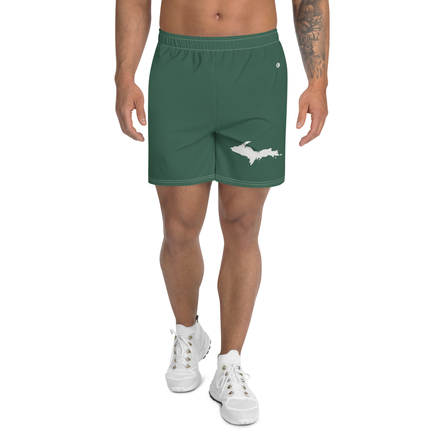 Michigan Upper Peninsula Athletic Shorts (w/ UP USA Flag) | Men's - Ginger Ale Green