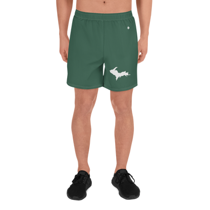 Michigan Upper Peninsula Athletic Shorts (w/ UP USA Flag) | Men's - Ginger Ale Green