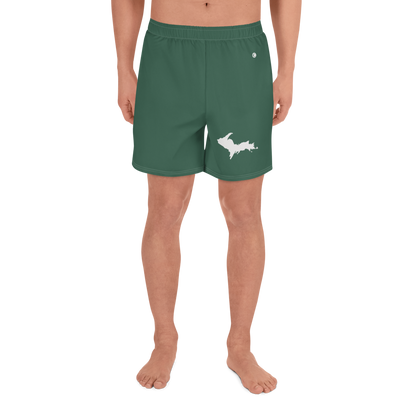 Michigan Upper Peninsula Athletic Shorts (w/ UP USA Flag) | Men's - Ginger Ale Green