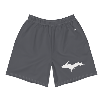 Michigan Upper Peninsula Athletic Shorts (w/ UP USA Flag) | Men's - Iron Ore Grey