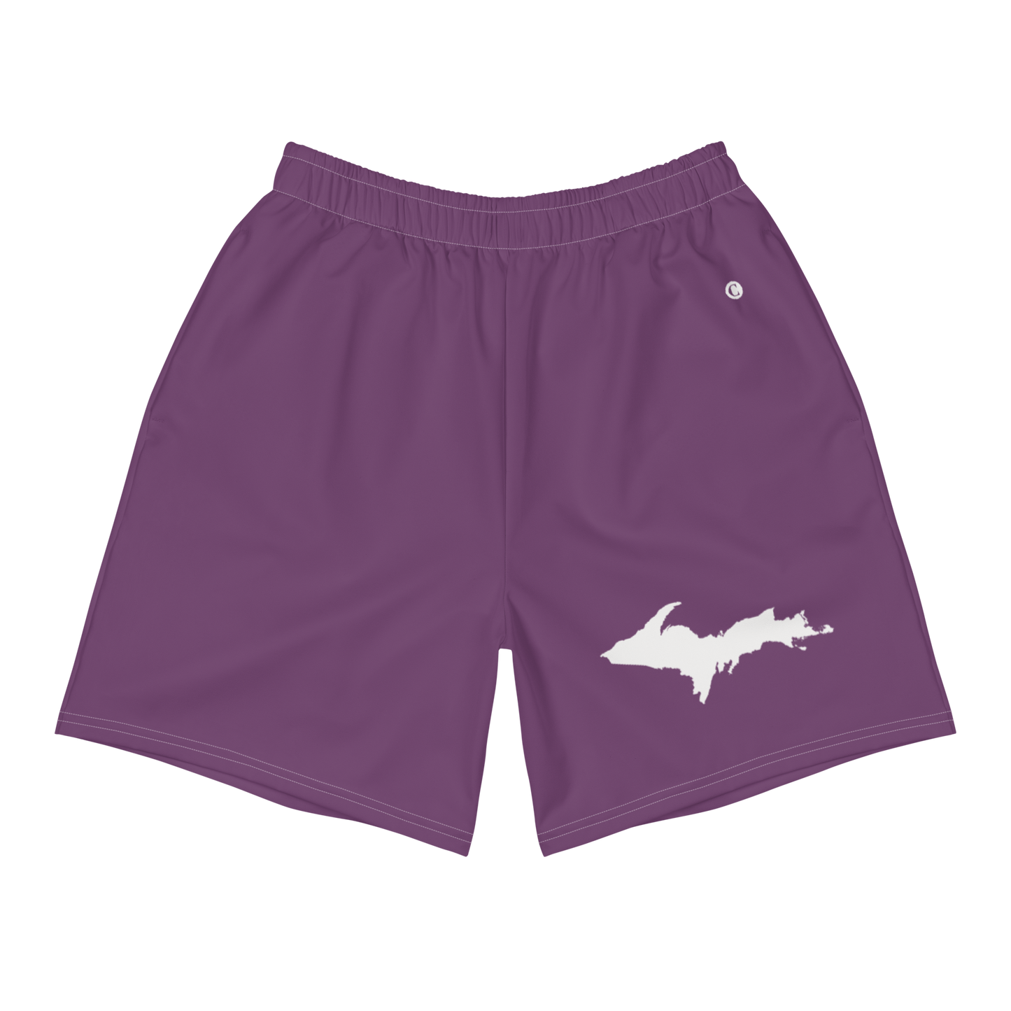 Michigan Upper Peninsula Athletic Shorts (w/ UP USA Flag) | Men's - Plum