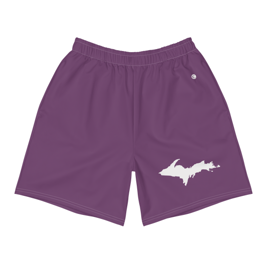 Michigan Upper Peninsula Athletic Shorts (w/ UP USA Flag) | Men's - Plum