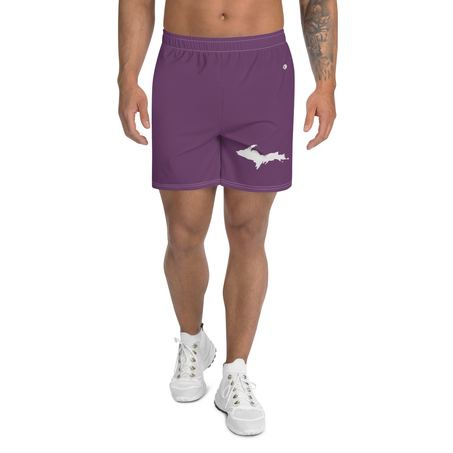 Michigan Upper Peninsula Athletic Shorts (w/ UP USA Flag) | Men's - Plum