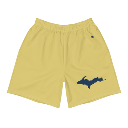 Michigan Upper Peninsula Athletic Shorts (w/ UP USA Flag) | Men's - Plum Yellow