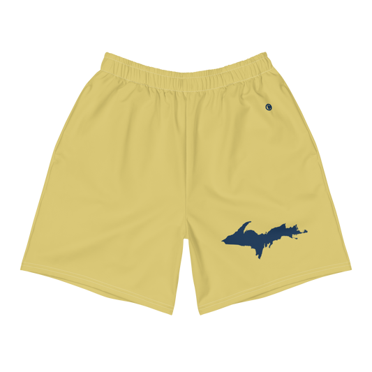 Michigan Upper Peninsula Athletic Shorts (w/ UP USA Flag) | Men's - Plum Yellow