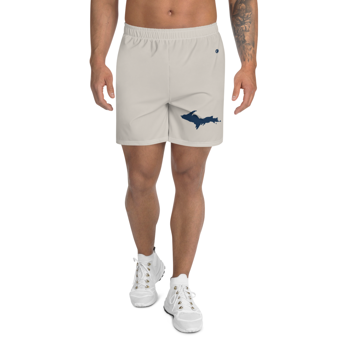 Michigan Upper Peninsula Athletic Shorts (w/ UP USA Flag) | Men's - Canvas Color