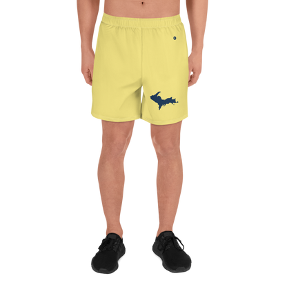 Michigan Upper Peninsula Athletic Shorts (w/ UP USA Flag) | Men's - Cherry Yellow