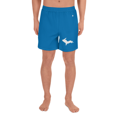 Michigan Upper Peninsula Athletic Shorts (w/ UP USA Flag) | Men's - Azure