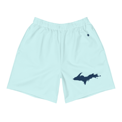 Michigan Upper Peninsula Athletic Shorts (w/ UP USA Flag) | Men's - Cyan