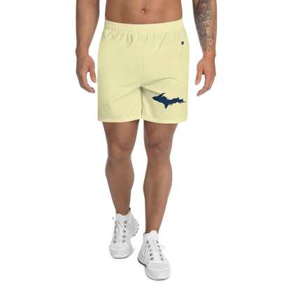 Michigan Upper Peninsula Athletic Shorts (w/ UP USA Flag) | Men's - Canary Yellow