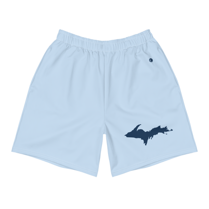 Michigan Upper Peninsula Athletic Shorts (w/ UP USA Flag) | Men's - Light Blue