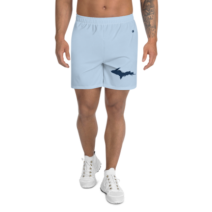 Michigan Upper Peninsula Athletic Shorts (w/ UP USA Flag) | Men's - Light Blue