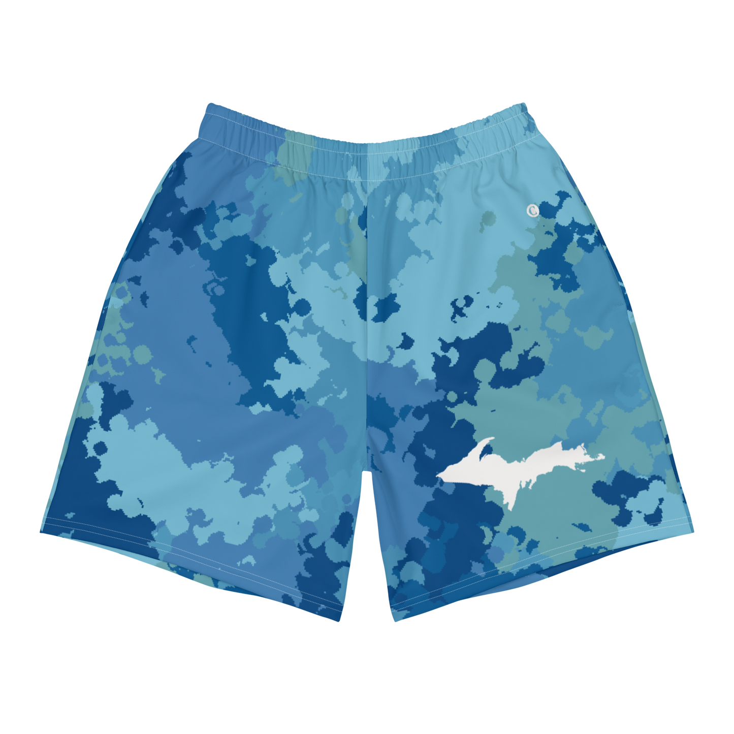 Michigan Upper Peninsula Athletic Shorts (w/ UP USA Flag) | Men's - Great Lakes Camo