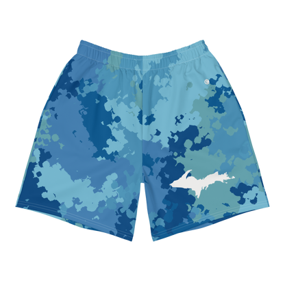 Michigan Upper Peninsula Athletic Shorts (w/ UP USA Flag) | Men's - Great Lakes Camo