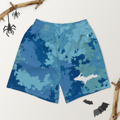 Michigan Upper Peninsula Athletic Shorts (w/ UP USA Flag) | Men's - Great Lakes Camo