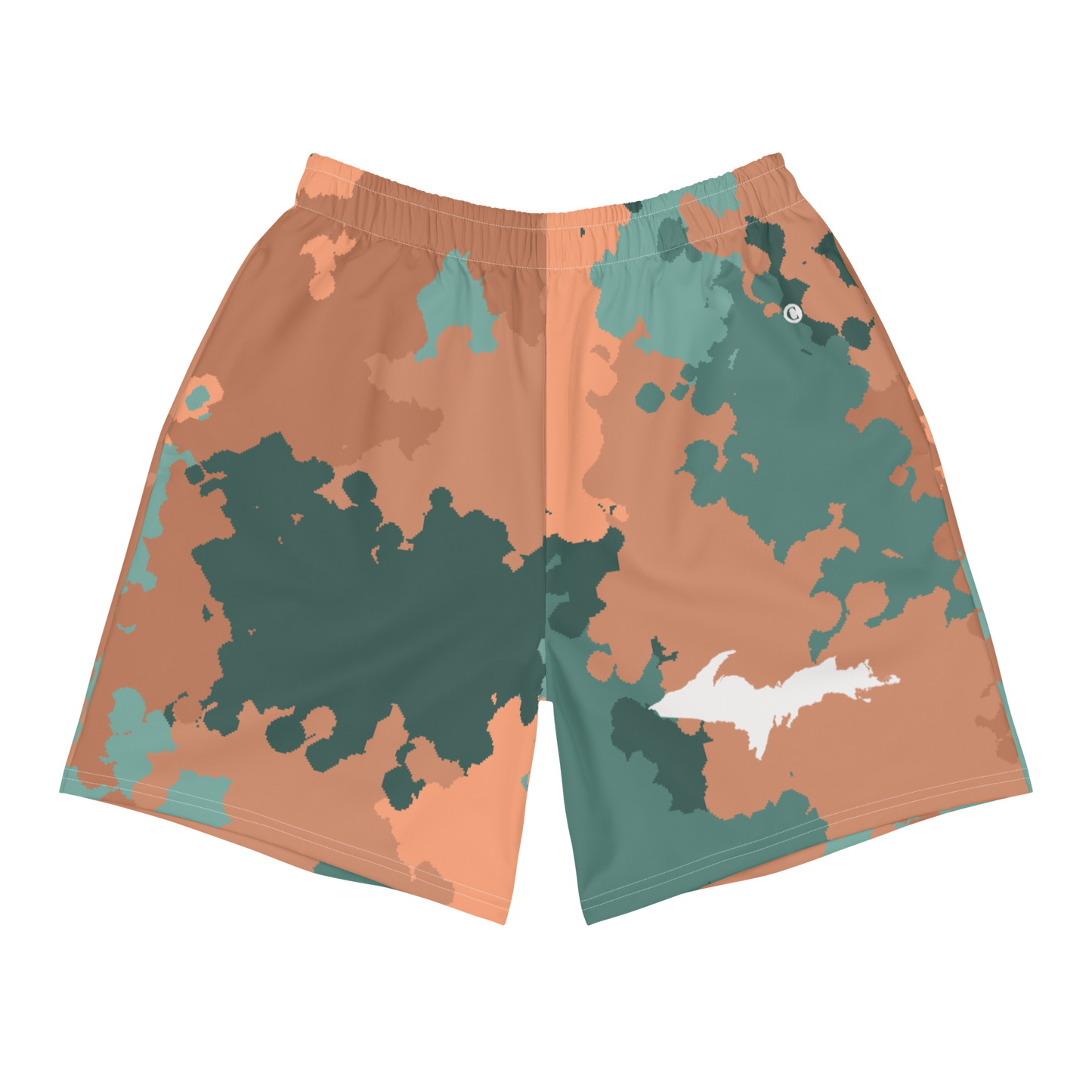 Michigan Upper Peninsula Athletic Shorts (w/ UP USA Flag) | Men's - Copper Country Camo