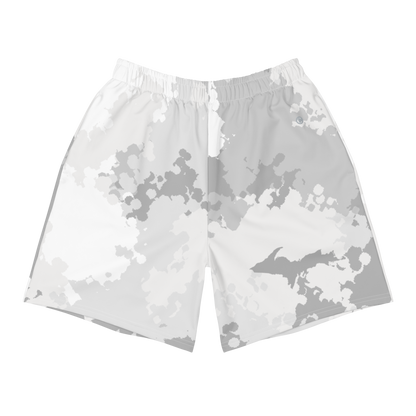 Michigan Upper Peninsula Athletic Shorts (w/ UP USA Flag) | Men's - Snow Camo