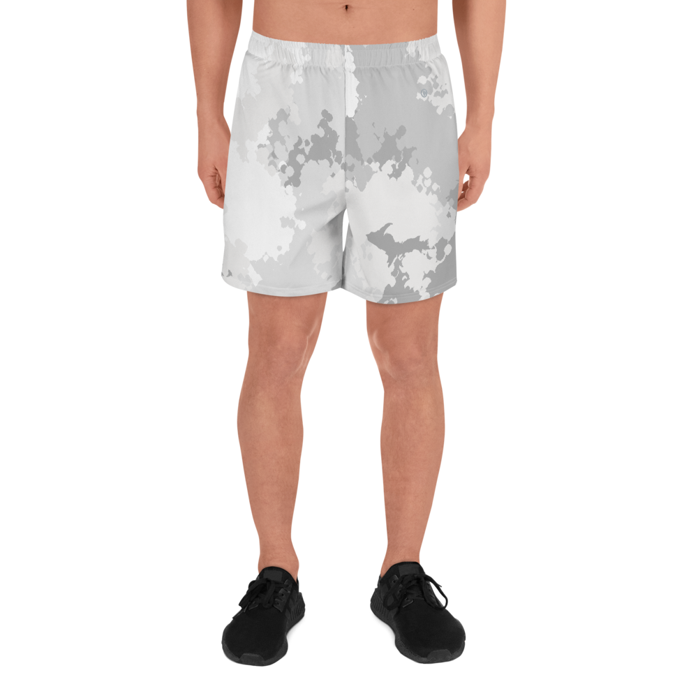 Michigan Upper Peninsula Athletic Shorts (w/ UP USA Flag) | Men's - Snow Camo