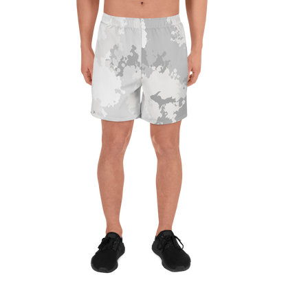 Michigan Upper Peninsula Athletic Shorts (w/ UP USA Flag) | Men's - Snow Camo