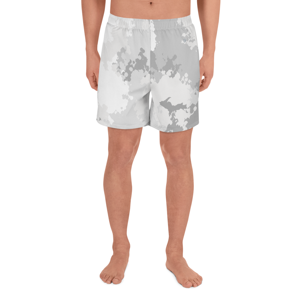 Michigan Upper Peninsula Athletic Shorts (w/ UP USA Flag) | Men's - Snow Camo