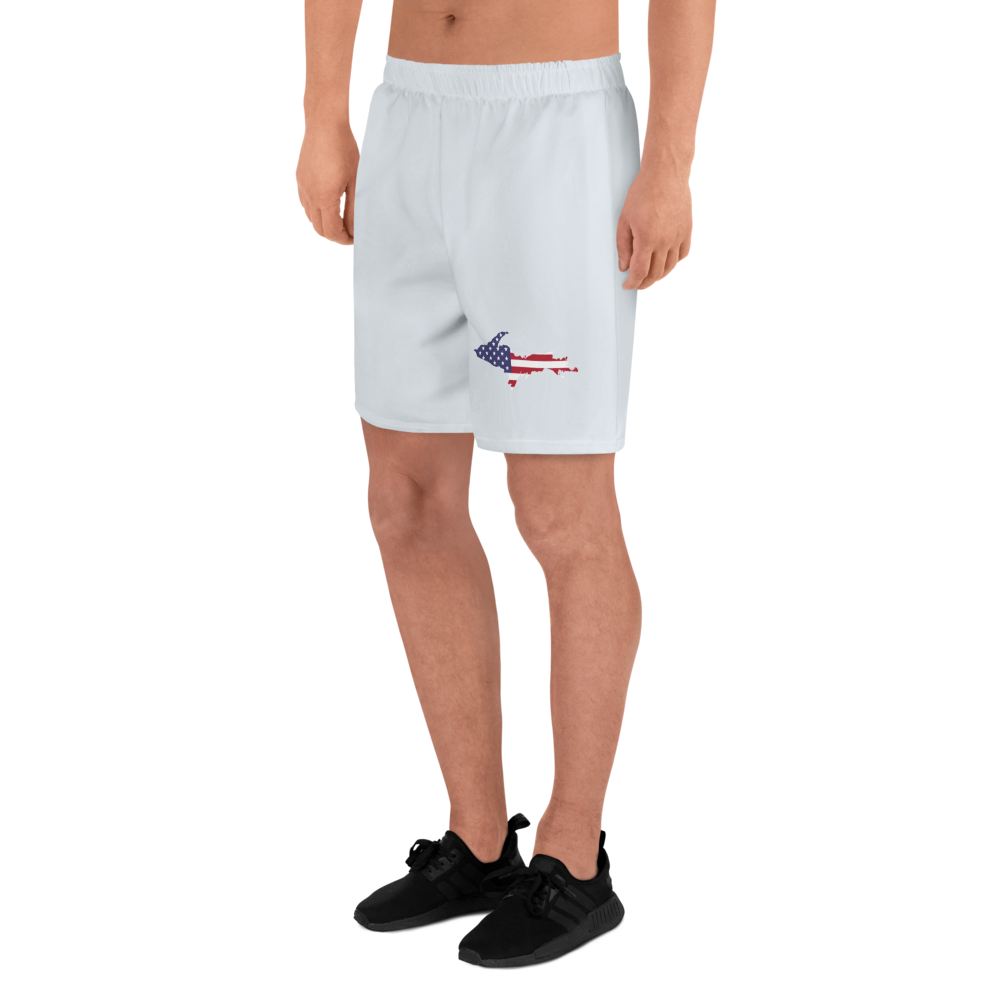 Michigan Upper Peninsula Athletic Shorts (w/ UP USA Outline) | Men's - Gossy White