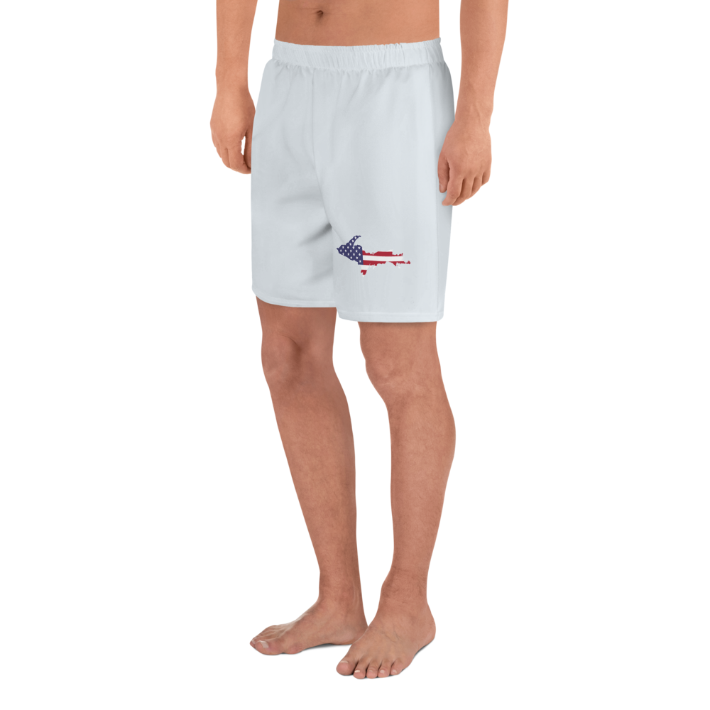 Michigan Upper Peninsula Athletic Shorts (w/ UP USA Outline) | Men's - Gossy White