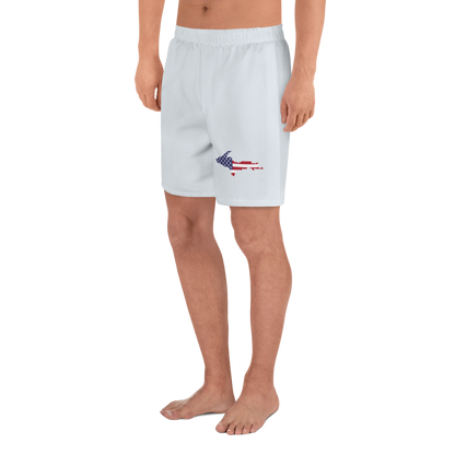 Michigan Upper Peninsula Athletic Shorts (w/ UP USA Outline) | Men's - Gossy White