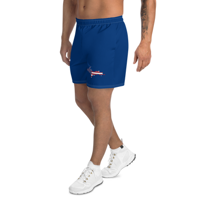 Michigan Upper Peninsula Athletic Shorts (w/ UP USA Flag) | Men's - Dearborn Blue