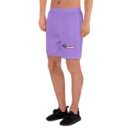 Michigan Upper Peninsula Athletic Shorts (w/ UP USA Flag) | Men's - Lavender