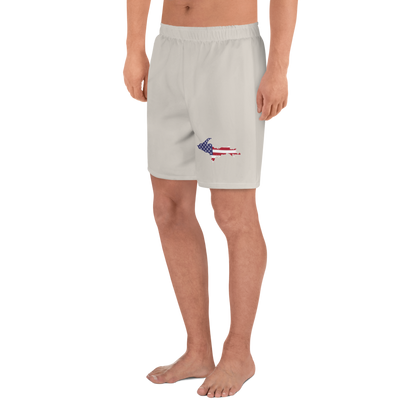 Michigan Upper Peninsula Athletic Shorts (w/ UP USA Flag) | Men's - Canvas Color