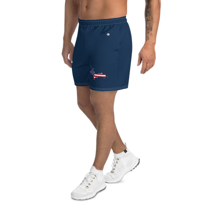 Michigan Upper Peninsula Athletic Shorts (w/ UP USA Flag) | Men's - Navy