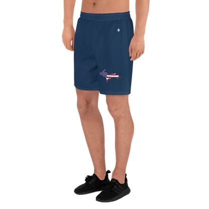 Michigan Upper Peninsula Athletic Shorts (w/ UP USA Flag) | Men's - Navy