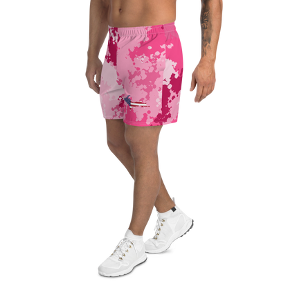 Michigan Upper Peninsula Athletic Shorts (w/ UP USA Flag) | Men's - Pink Camo