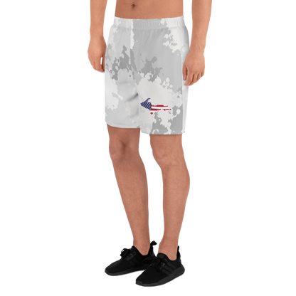 Michigan Upper Peninsula Athletic Shorts (w/ UP USA Flag) | Men's - Snow Camo