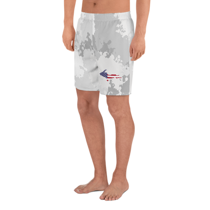 Michigan Upper Peninsula Athletic Shorts (w/ UP USA Flag) | Men's - Snow Camo