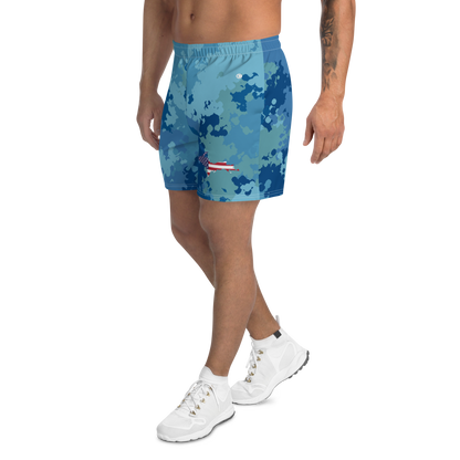 Michigan Upper Peninsula Athletic Shorts (w/ UP USA Flag) | Men's - Great Lakes Camo