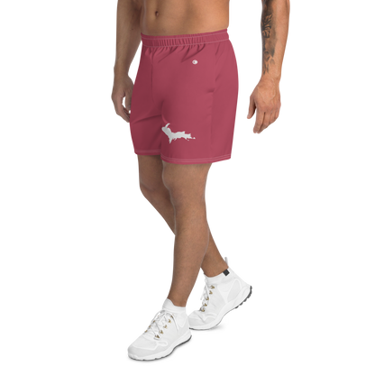 Michigan Upper Peninsula Athletic Shorts (w/ UP Outline) | Men's - Popstar Pink