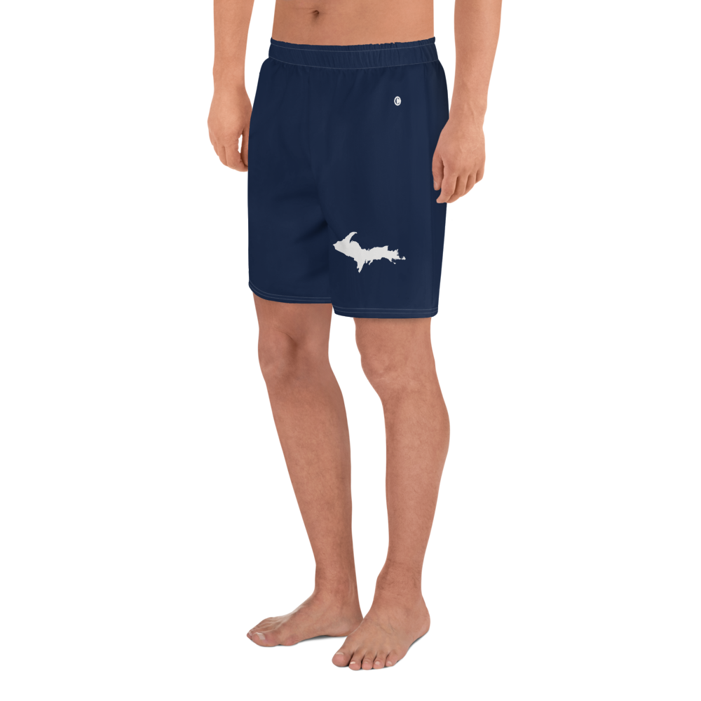 Michigan Upper Peninsula Athletic Shorts (w/ UP USA Flag) | Men's - Navy