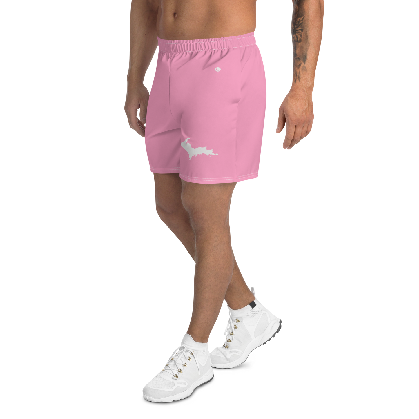 Michigan Upper Peninsula Athletic Shorts (w/ UP USA Flag) | Men's - '67 Caddie Pink