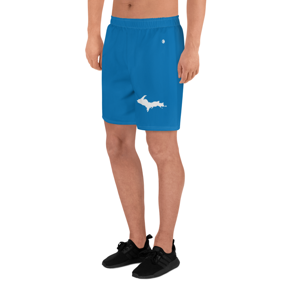 Michigan Upper Peninsula Athletic Shorts (w/ UP USA Flag) | Men's - Azure