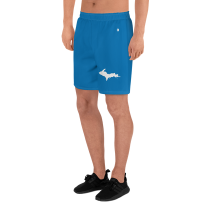 Michigan Upper Peninsula Athletic Shorts (w/ UP USA Flag) | Men's - Azure