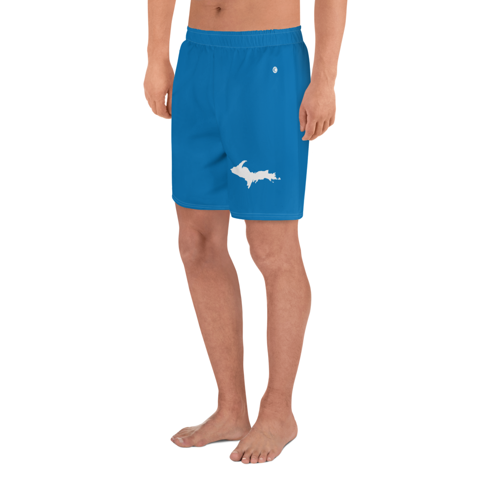 Michigan Upper Peninsula Athletic Shorts (w/ UP USA Flag) | Men's - Azure