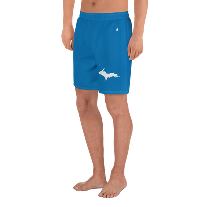 Michigan Upper Peninsula Athletic Shorts (w/ UP USA Flag) | Men's - Azure