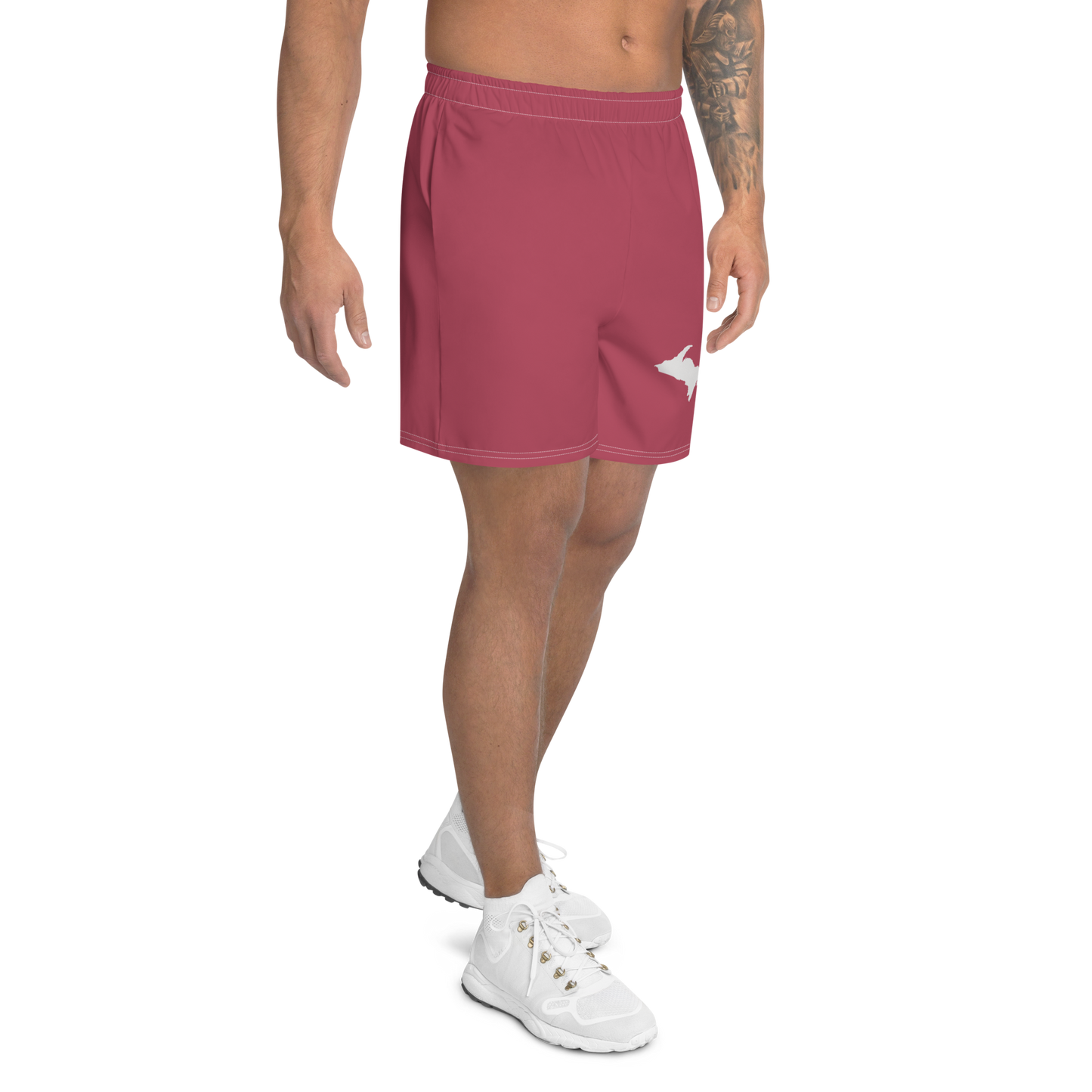 Michigan Upper Peninsula Athletic Shorts (w/ UP Outline) | Men's - Popstar Pink