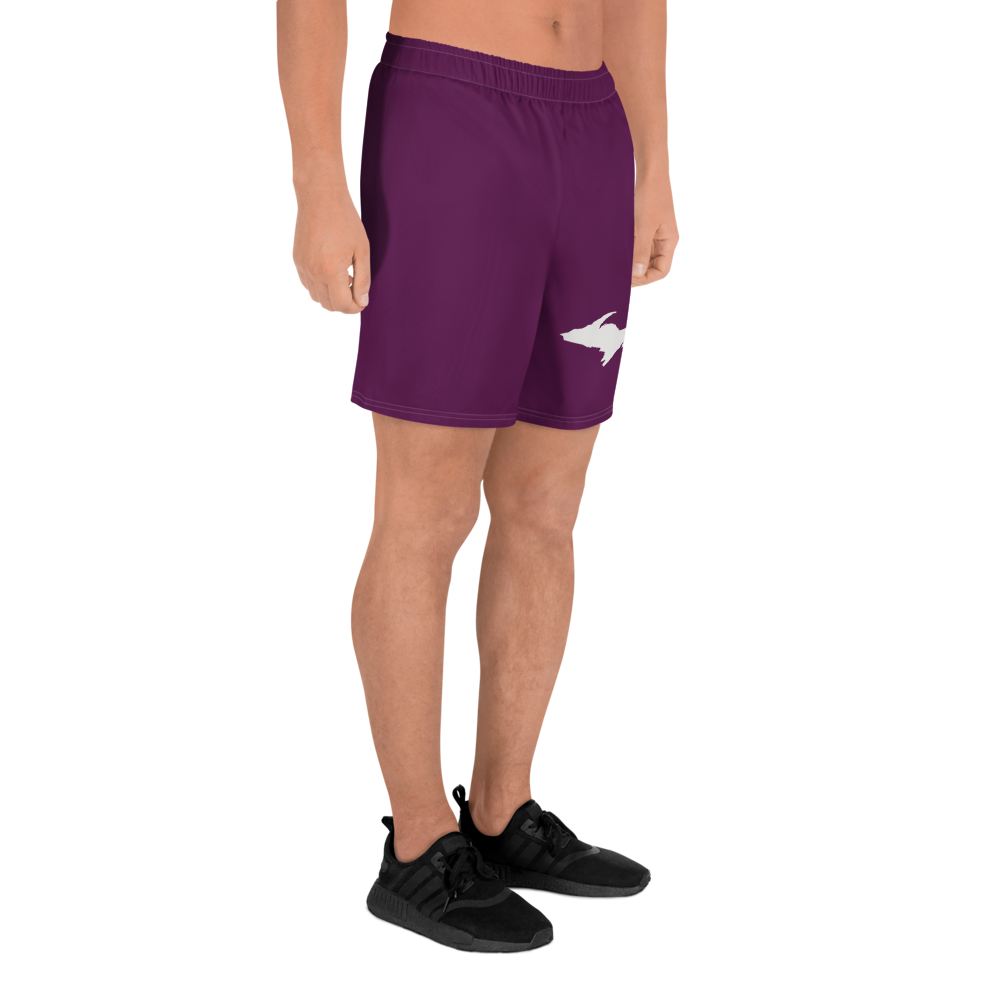 Michigan Upper Peninsula Athletic Shorts (w/ UP USA Flag) | Men's - Tyrian Purple