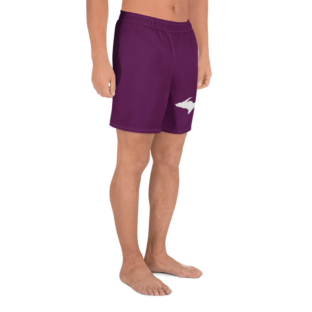 Michigan Upper Peninsula Athletic Shorts (w/ UP USA Flag) | Men's - Tyrian Purple