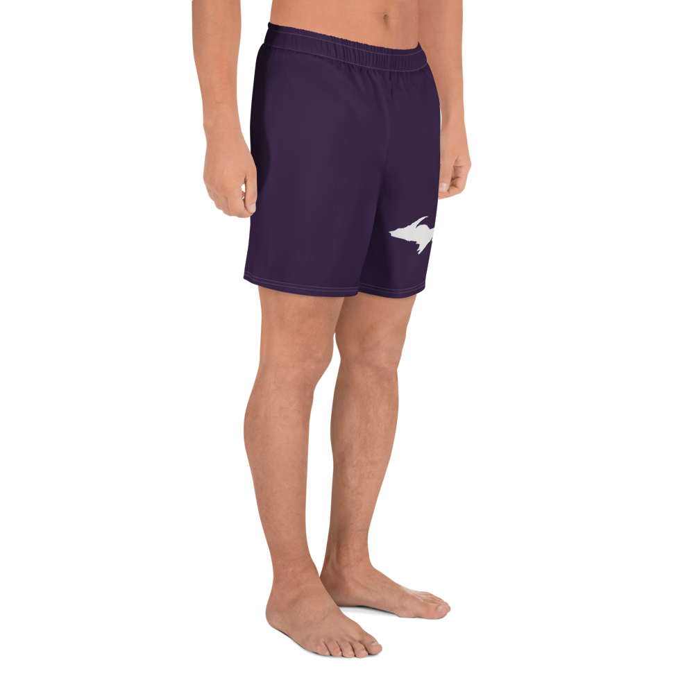 Michigan Upper Peninsula Athletic Shorts (w/ UP USA Flag) | Men's - Blackcurrant