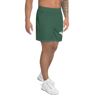 Michigan Upper Peninsula Athletic Shorts (w/ UP USA Flag) | Men's - Ginger Ale Green